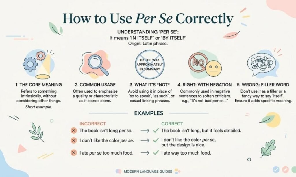 How to Use Per Se Correctly