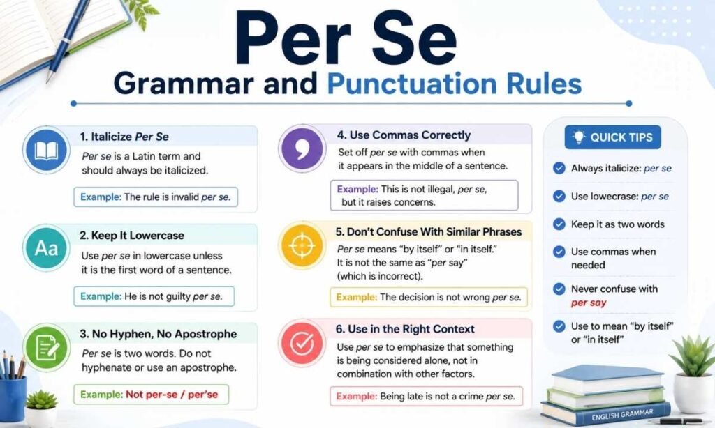 Per Se Grammar and Punctuation Rules