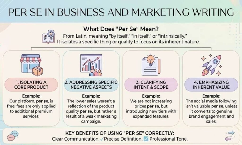 Per Se in Business and Marketing Writing