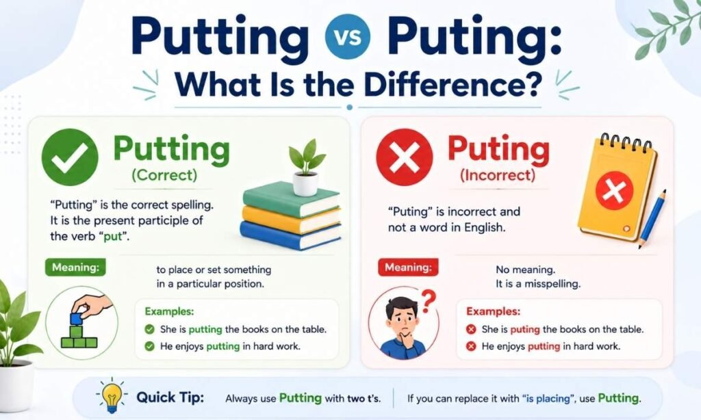 Putting vs Puting What Is the Difference