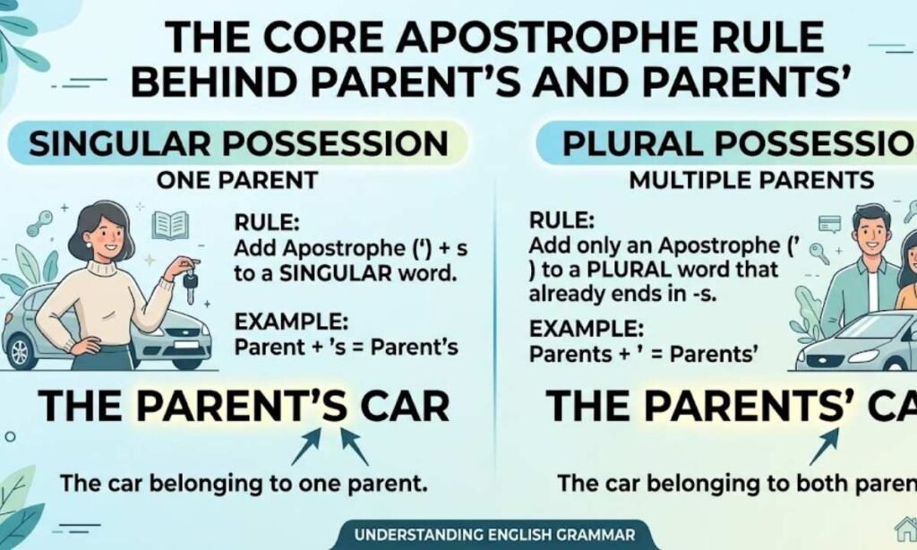 The Core Apostrophe Rule Behind Parent's and Parents'