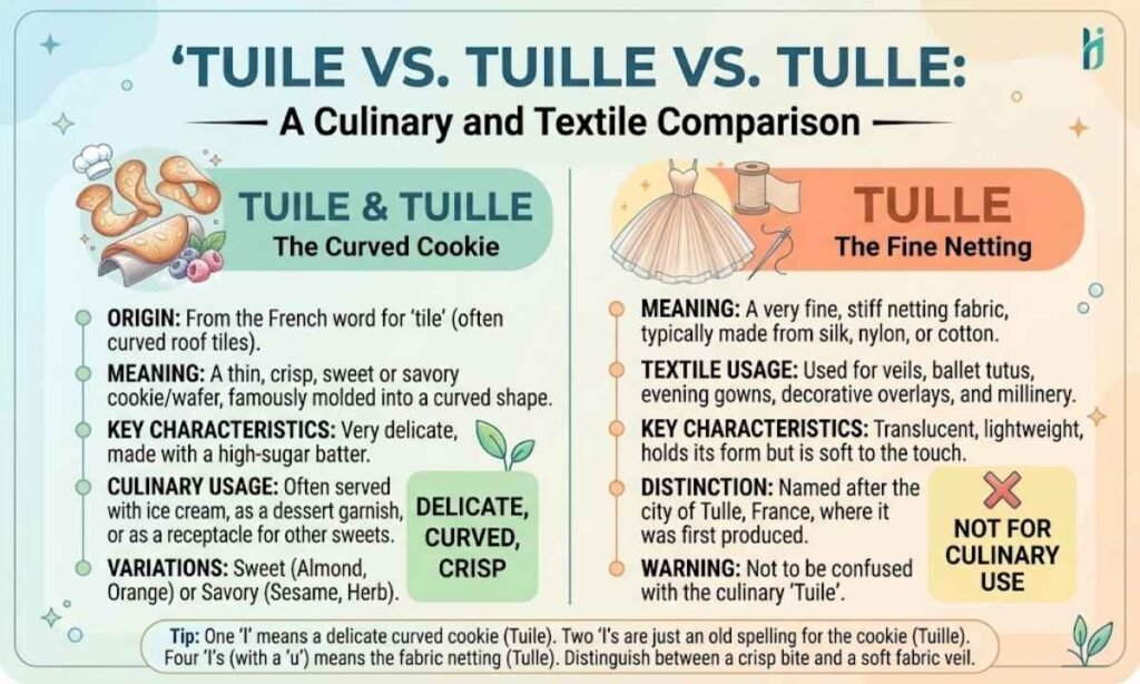 Tuile vs Tuille vs Tulle