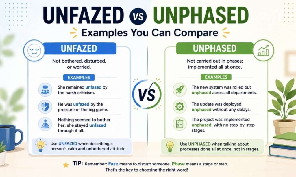 Unfazed vs Unphased Examples You Can Compare