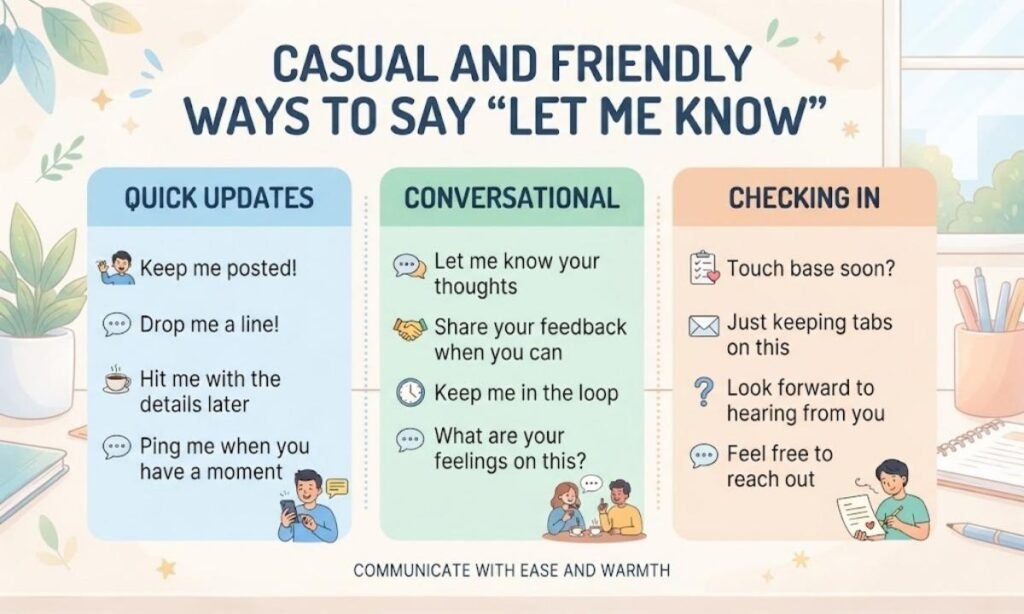 Casual and Friendly Ways to Say Let Me Know
