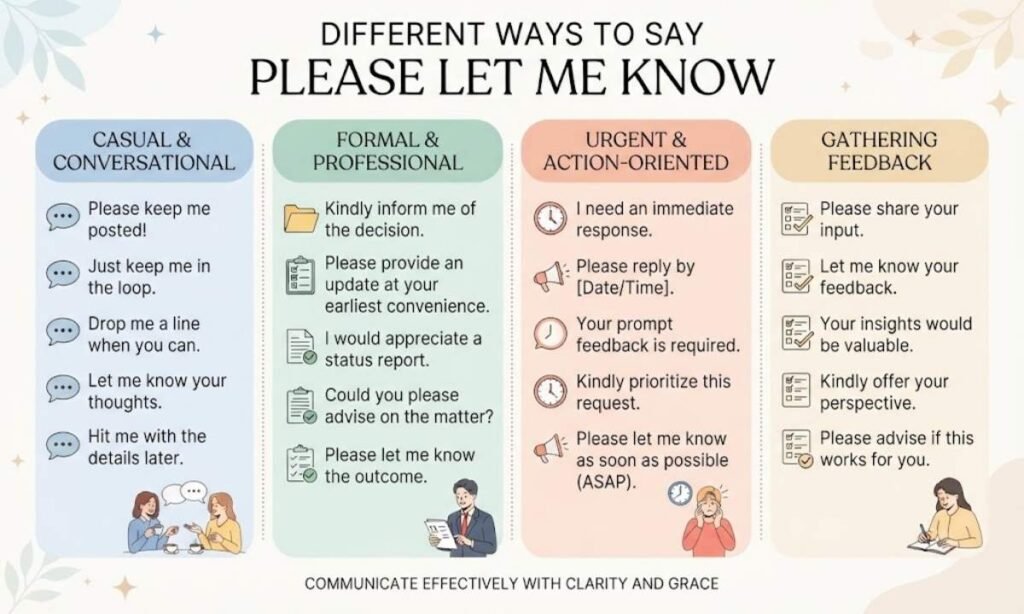 Different Ways to Say Please Let Me Know