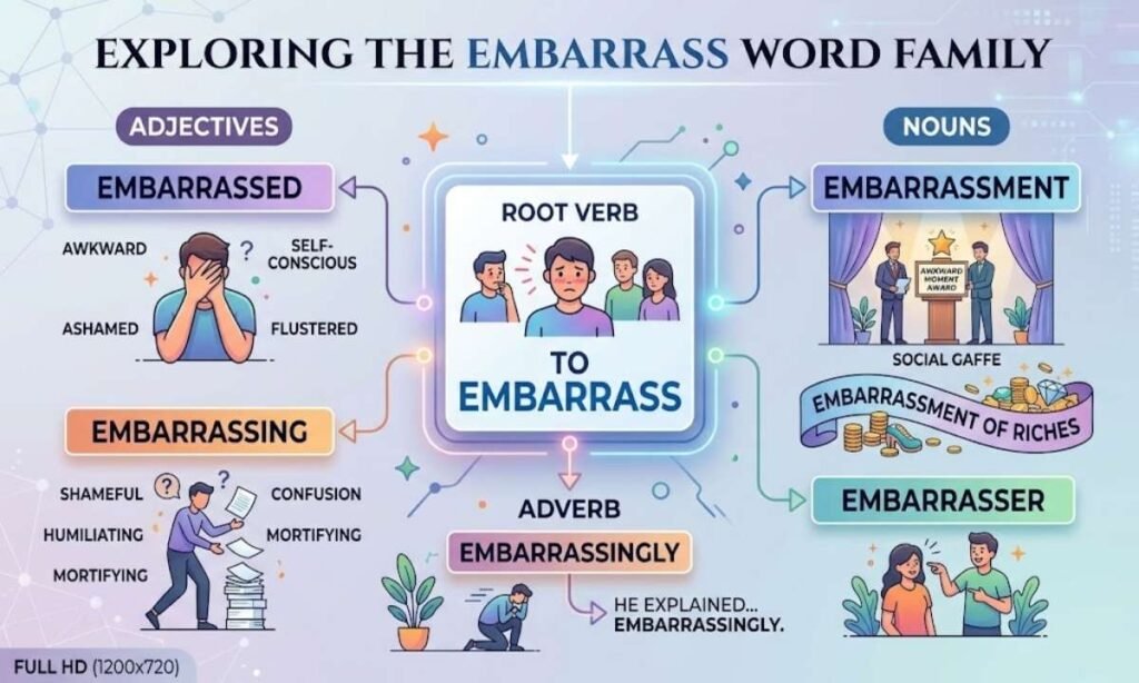 Embarrass and Its Word Family
