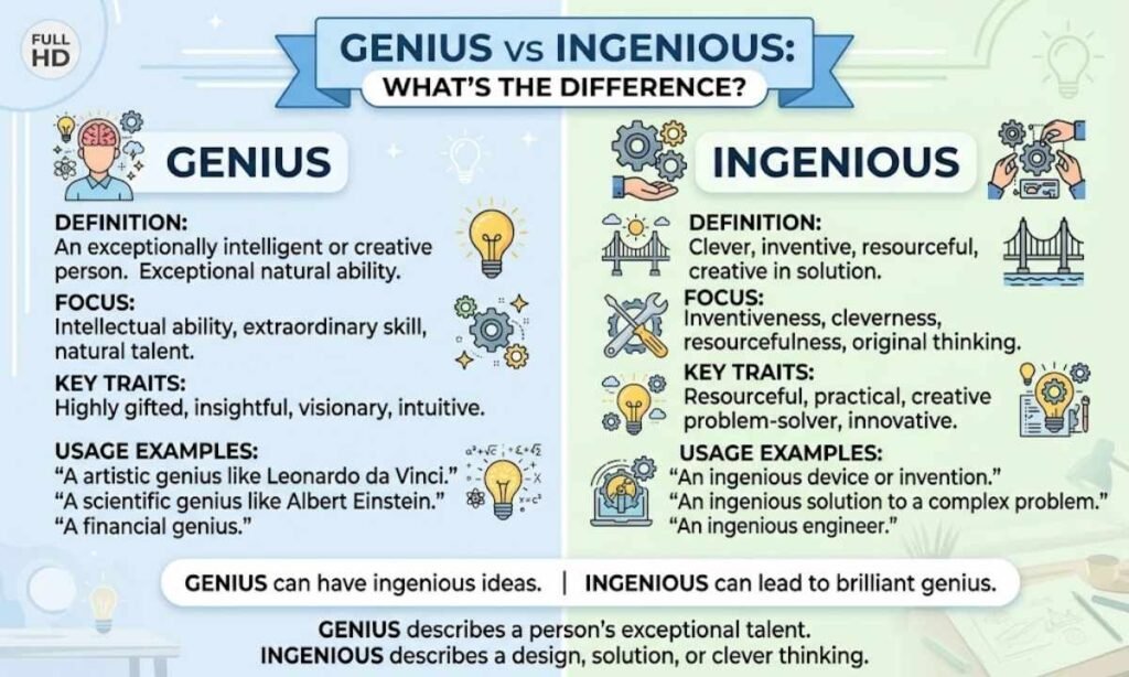 Genius vs Ingenious Whats the Difference