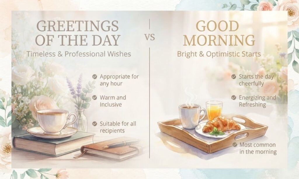 Greetings of the Day Versus Good Morning