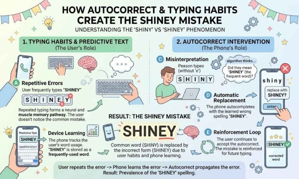 How Autocorrect and Typing Habits Create the Shiney Mistake
