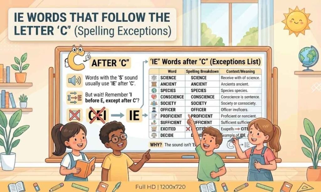 IE Words That Follow the Letter C