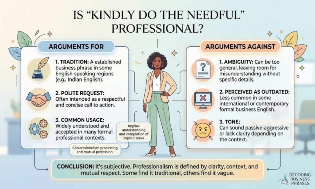 Is Kindly Do the Needful Professional