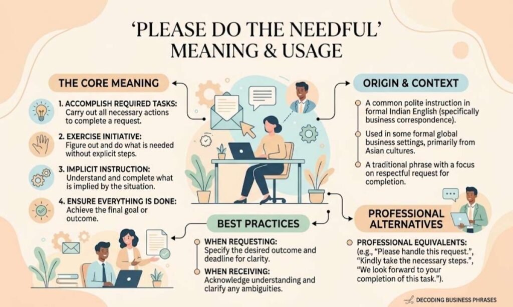 Please Do the Needful Meaning