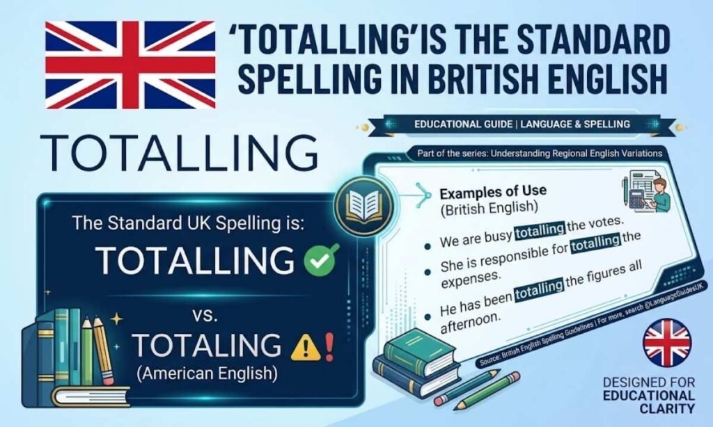 Totalling Is the Standard Spelling in British English