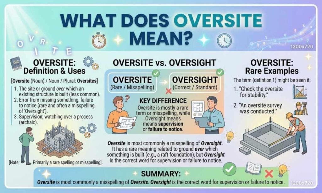 What Does Oversite Mean