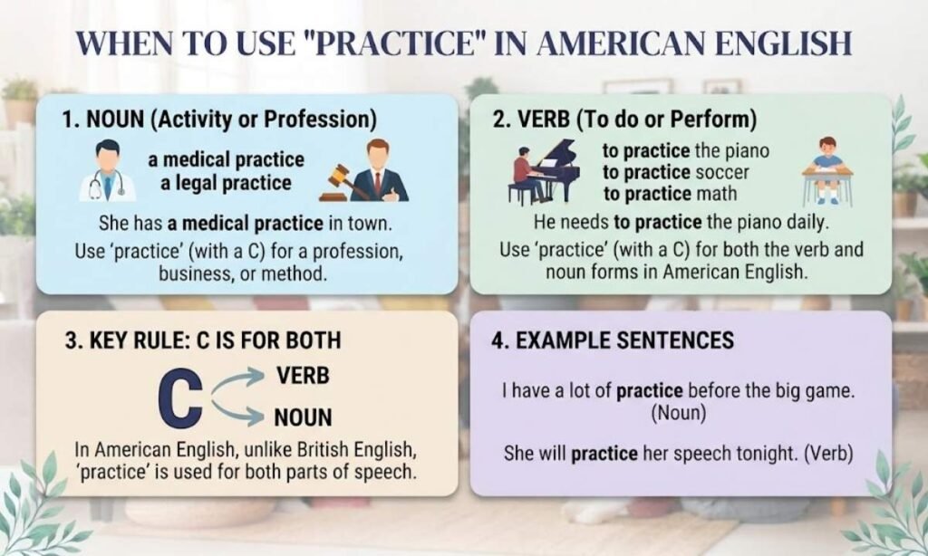 When to Use Practice in American English
