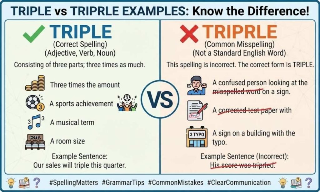 Triple vs Tripple Examples