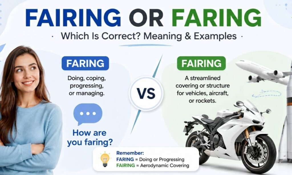 Fairing vs Faring: Correct Meaning, Usage, and Examples Explained