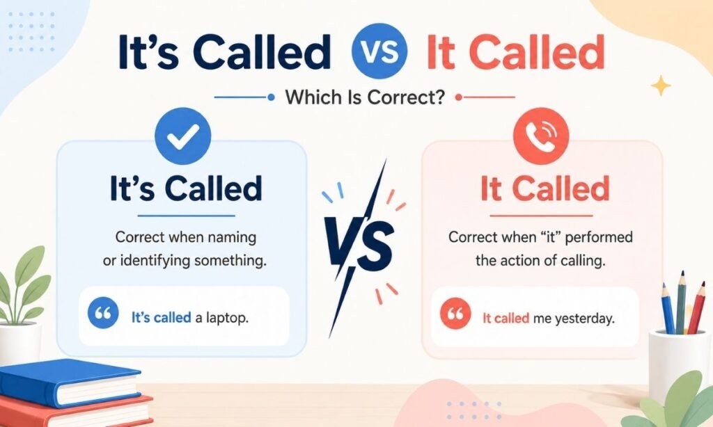 It’s Called vs It Called: Which Is Correct?