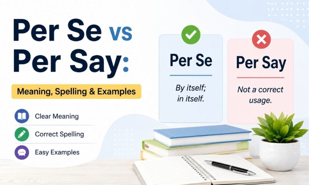 Per Se vs Per Say: Meaning, Spelling & Examples