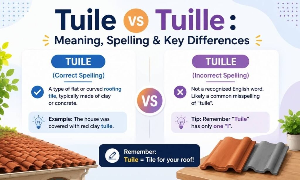 Tuille or Tuile Meaning, Spelling & Key Differences