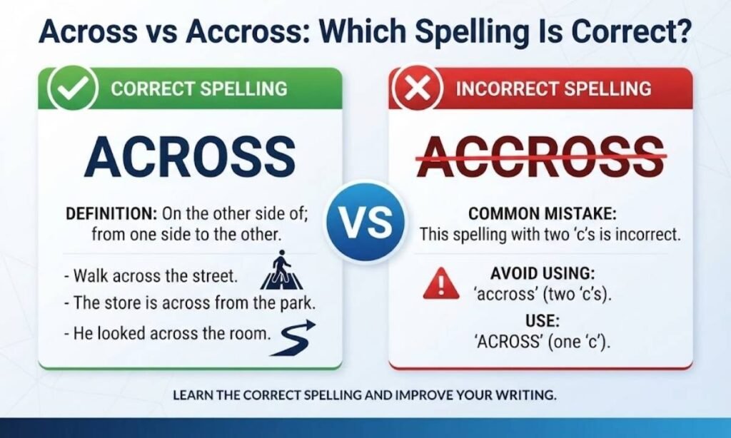 Accross vs Across Which Spelling Is Correct