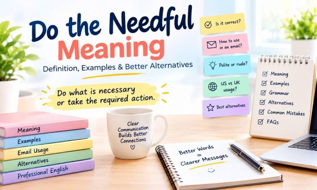 Do the Needful Meaning: Definition, Examples and Better Alternatives