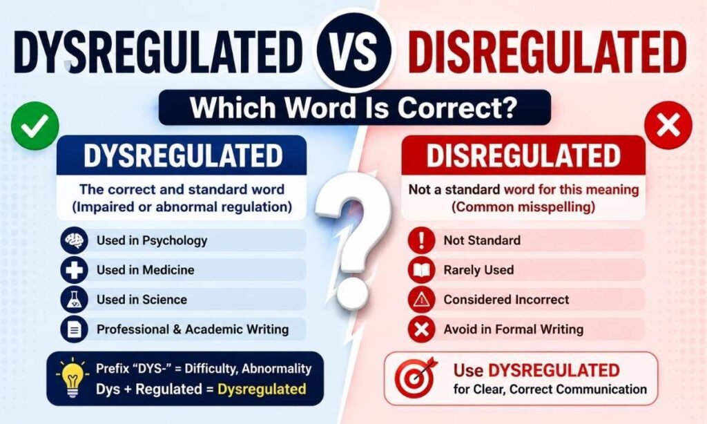 Dysregulated vs Disregulated Which Word Is Correct