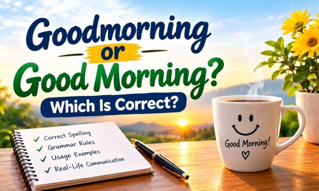 Goodmorning or Good Morning