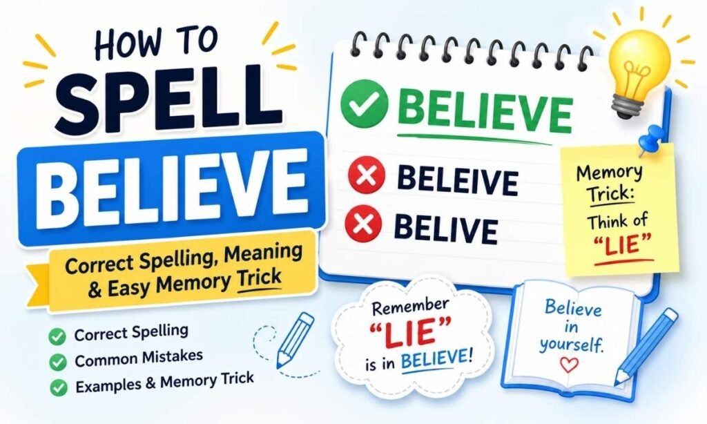 How to Spell Believe: Correct Spelling, Meaning & Easy Memory Trick