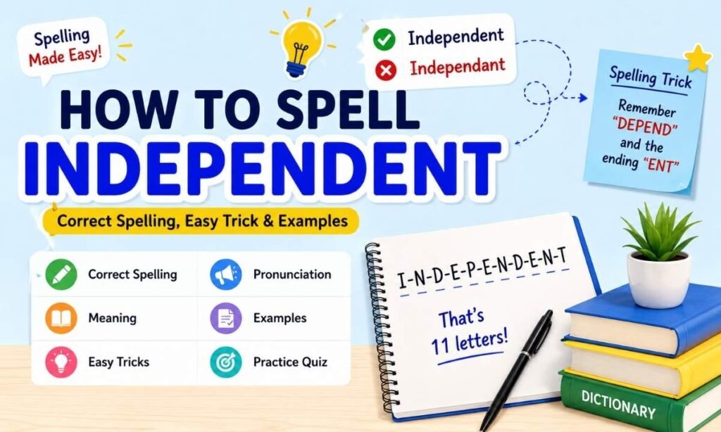 How to Spell Independent: Correct Spelling, Meaning, and Easy Trick