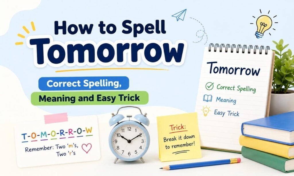 How to Spell Tomorrow: Correct Spelling, Meaning and Easy Trick