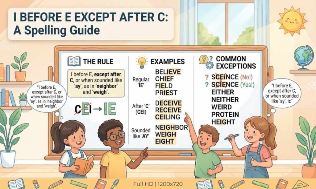 I Before E Except After C: Rule, Examples and Exceptions