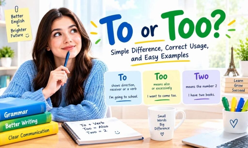 To or Too? Simple Rules, Clear Examples, and Easy Fixes
