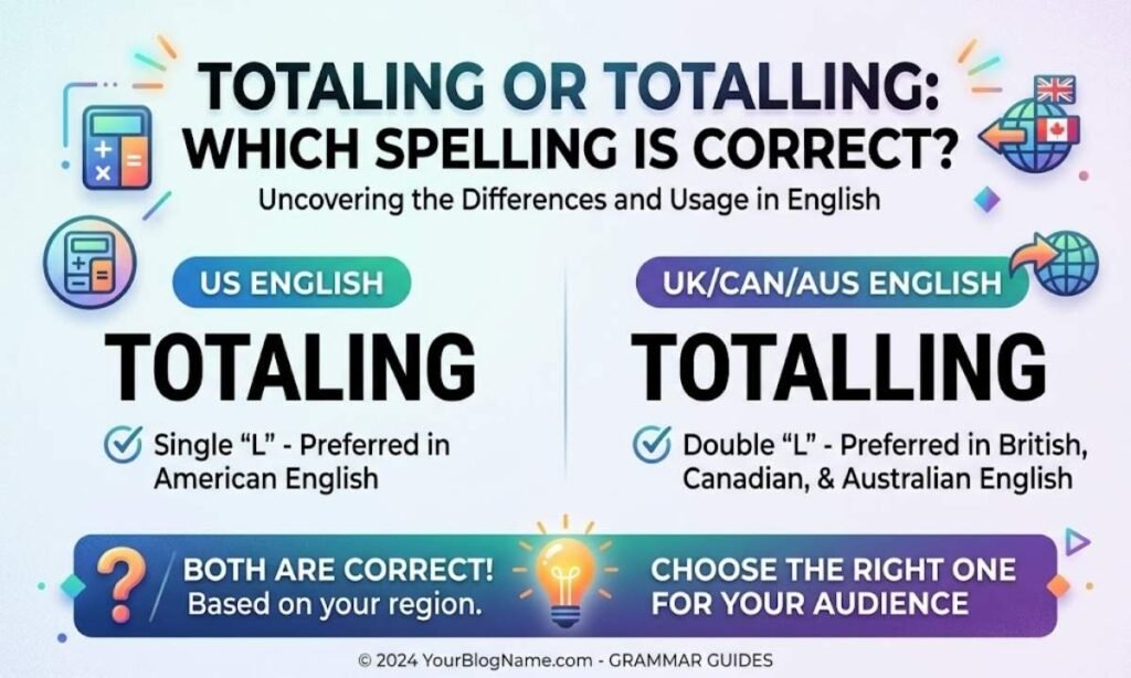 Totalling or Totaling Which Spelling Is Correct