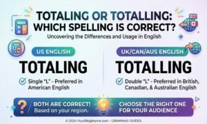 Totalling or Totaling Which Spelling Is Correct