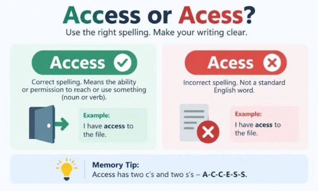 Acess or Access Which Spelling Is Correct