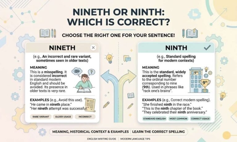Nineth or Ninth Which Spelling Is Correct